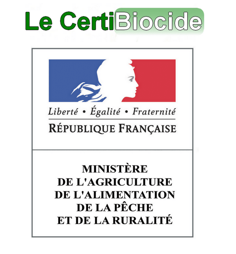 Logo Certibiocide - Serenitex certifié pour une lutte anti-nuisibles responsable